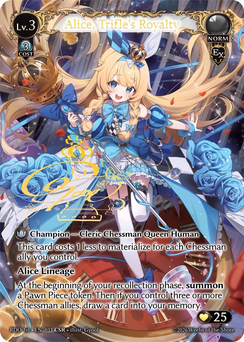 Alice, Trifle's Royalty