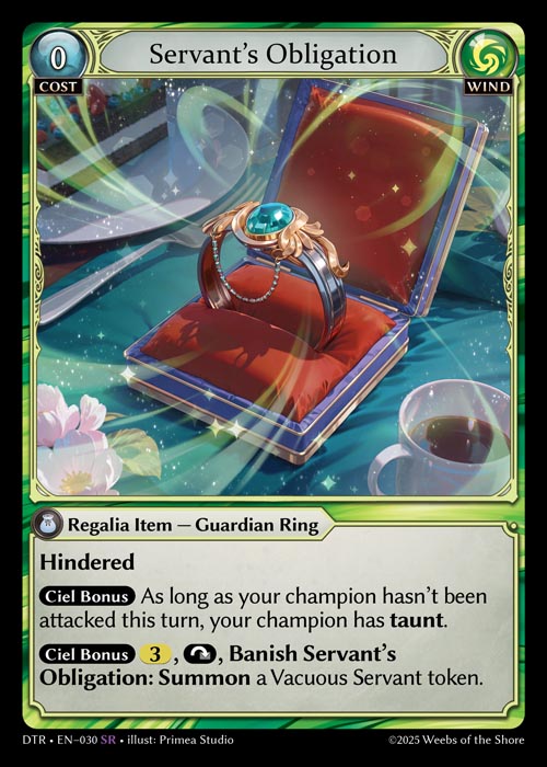 Servant's Obligation