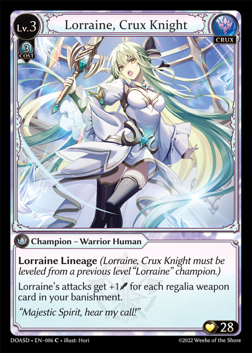 Lorraine, Crux Knight